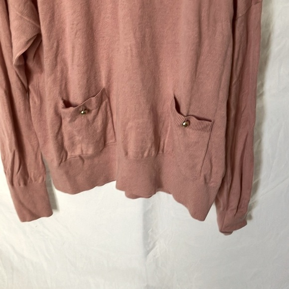 Kate Spade: Conchshell (876) Brooke Street Turtleneck Pocket Sweater- L - Picture 12 of 16